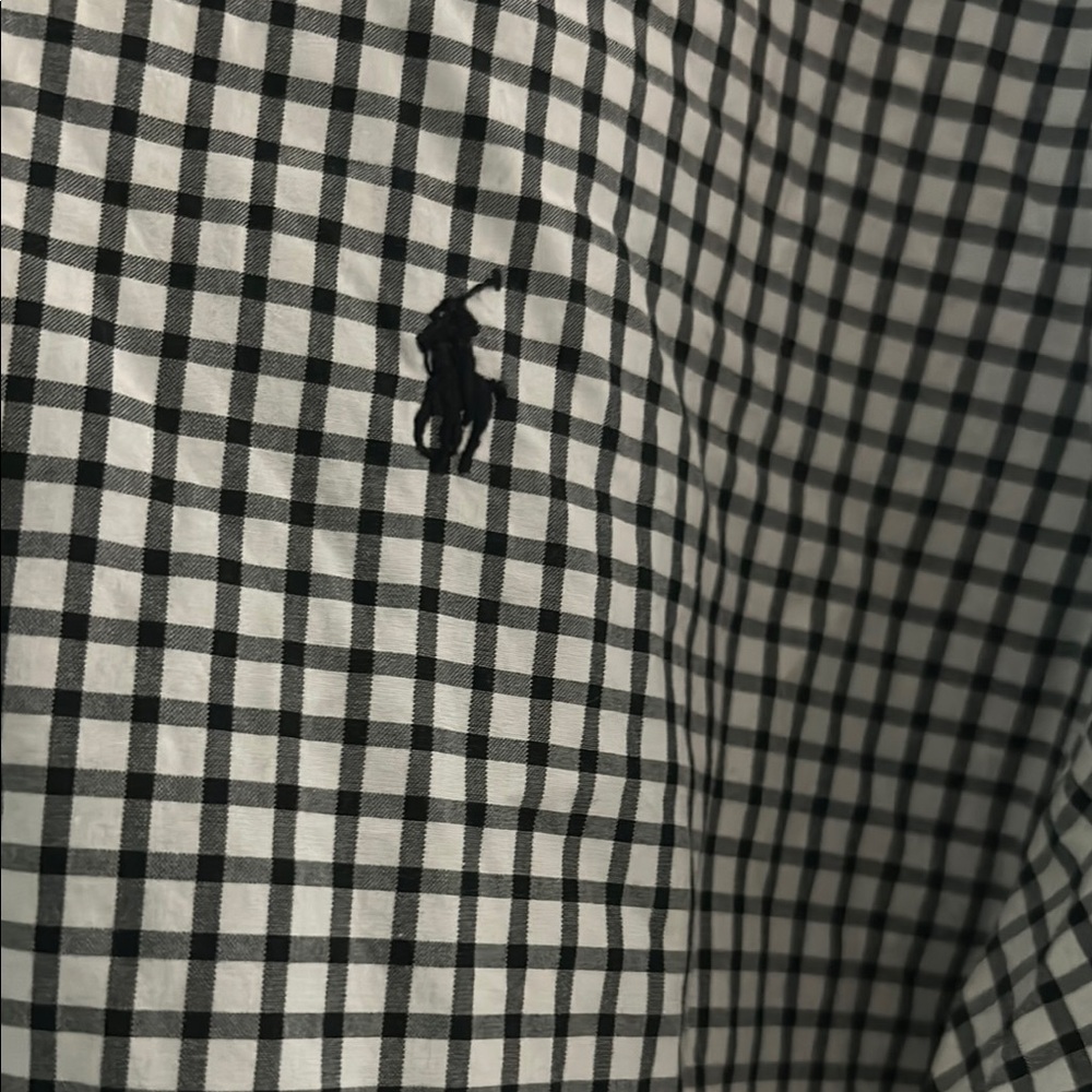 Ralph Lauren Black and White Casual Button Down Shirt - Picture 3 of 4